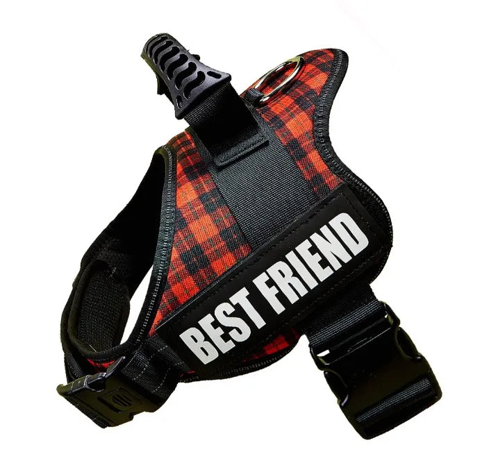 New Dog Harness High Quality Nylon Adjustable Custom ID Dog Name Small Large Dog Vest Harness Halloween Dog Supplies