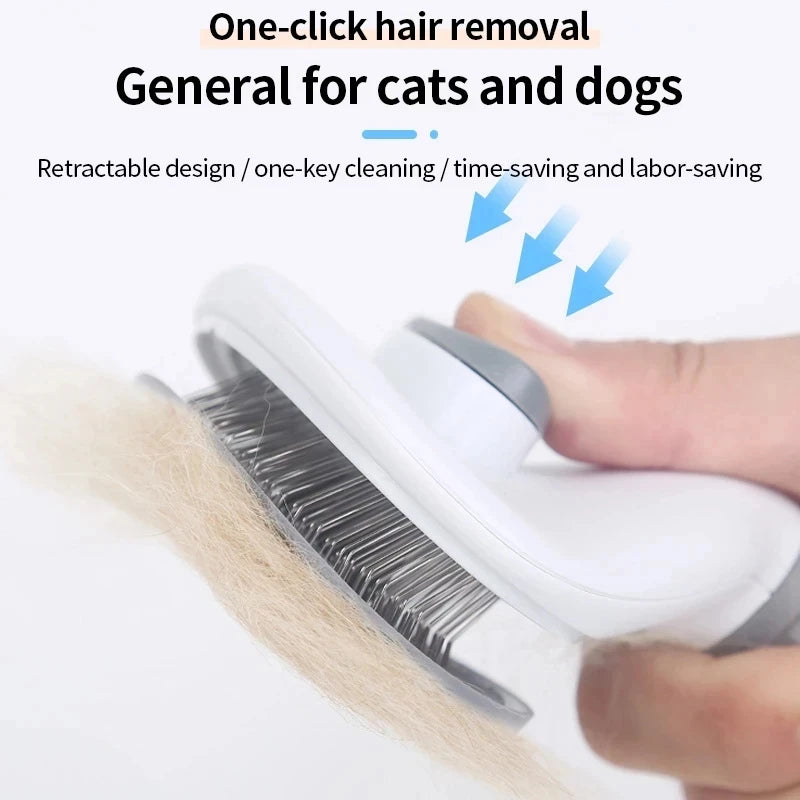 Pet Cat Hair Brush Dog Comb Grooming And Care Cat Brush Stainless Steel Comb For Long Hair Dog Cleaning Pets Cat Dog Accessories