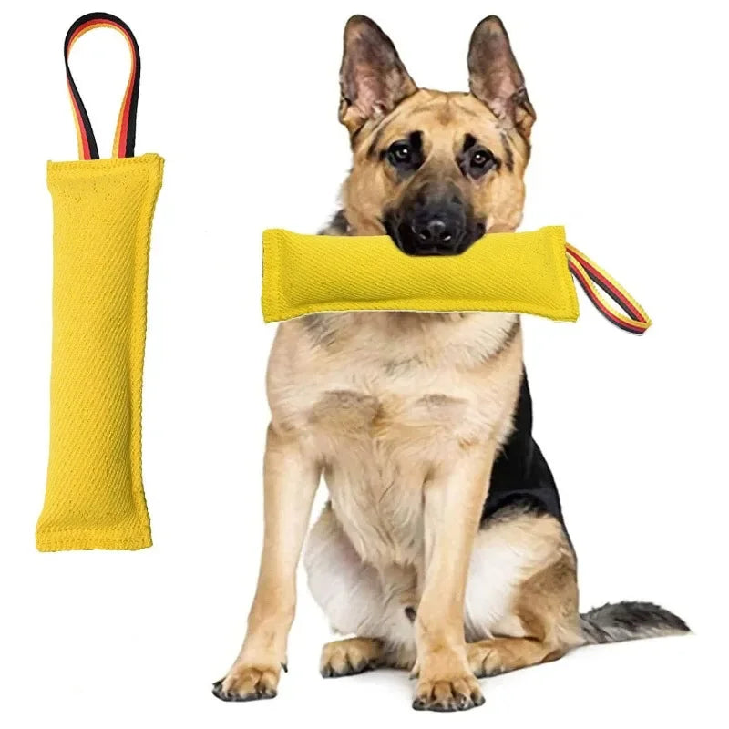 Dog Bite Tug Toy Pet Training Biting Stick with Strong Handle for Fetch & Puppy K9 Training Pull Toy for Medium Large Dogs