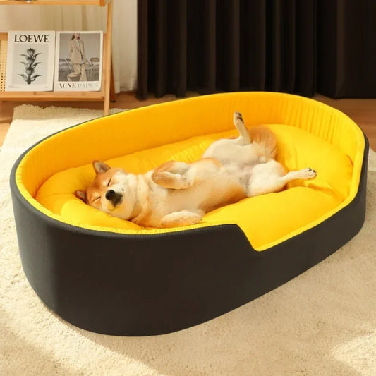 The Boujueebullys Four Seasons Universal Kennel Dog Sofa Bed Customisable with a Plushy Mat.