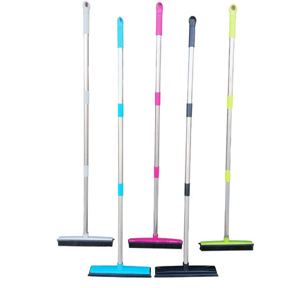 Pet Hair Removal Rubber Broom & Floor Brush with Built-in Squeegee - Ultimate Dog Hair Remover for Carpet, Hardwood, and Tile Floors