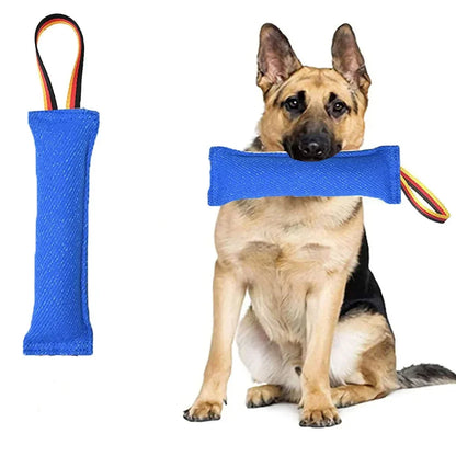 Dog Bite Tug Toy Pet Training Biting Stick with Strong Handle for Fetch & Puppy K9 Training Pull Toy for Medium Large Dogs