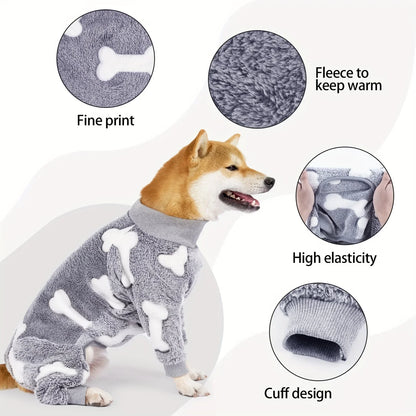 The Latest Winter Pajamas Pet Clothes Medium And Large Dog Pajamas Golden Home Clothes To Prevent Hair Loss Dog Warm Soothing Pa