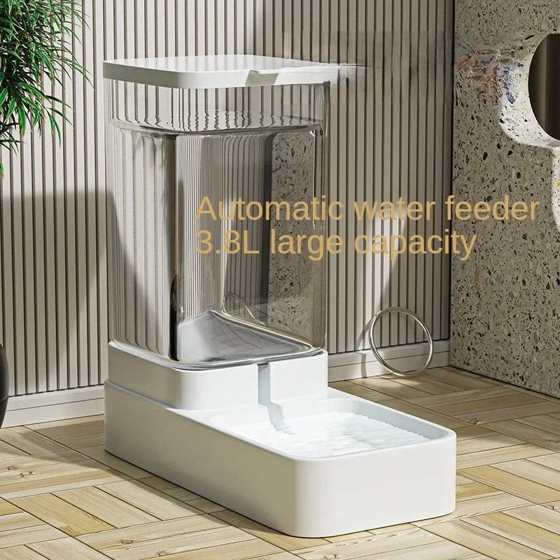 Plastic Pet Feeder and Drinker Set, Gravity Food Dispenser, Water Container, Non-Electric, Automatic, Cat, Dog, 2.1kg