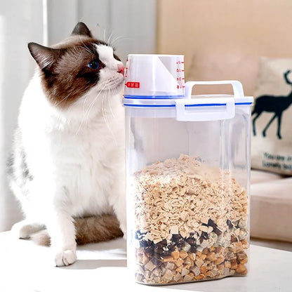 Dog Food Storage Bucket Pet Food Grain Storage Tank Kitchen Storage Rice Box Cat Food Grain Sealed Jar Dog Cat Accessories