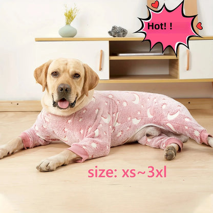 The Latest Winter Pajamas Pet Clothes Medium And Large Dog Pajamas Golden Home Clothes To Prevent Hair Loss Dog Warm Soothing Pa