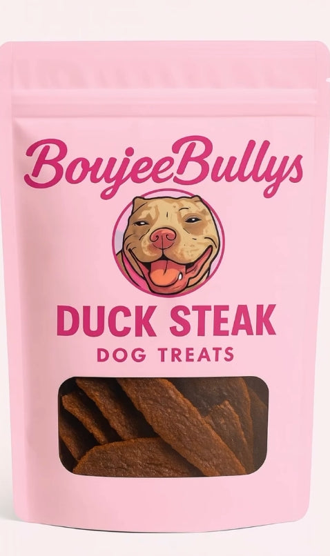 Boujee Bullys Duck Steak – Premium Air-Dried 100% Duck Treats for Dogs