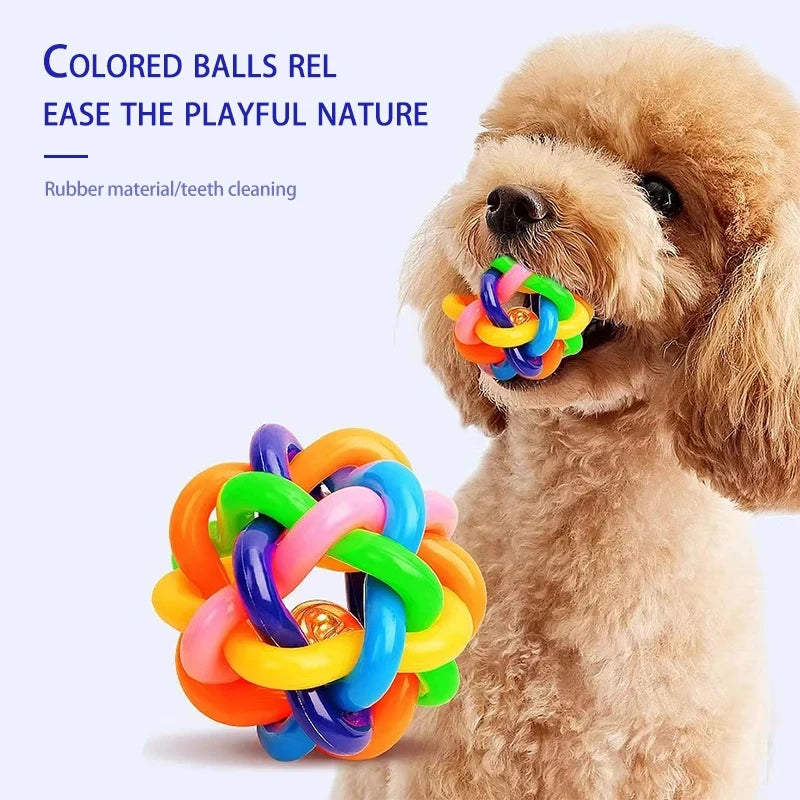 2 PCs PVC Material Colorful Bell Toy Ball Pet Cat Dog Interactive Toy 2 PCs PVC Material Colorful Bell Toy Ball Pet Cat Dog Inte