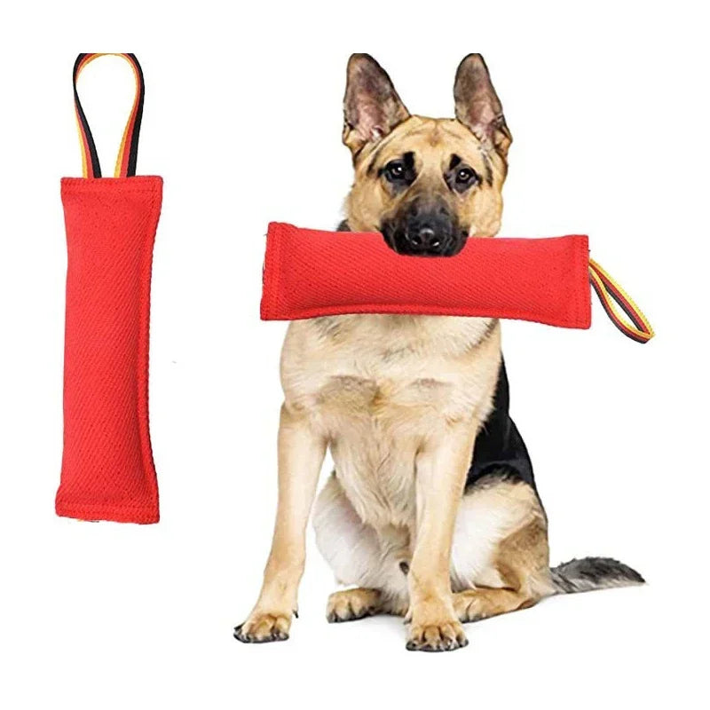 Dog Bite Tug Toy Pet Training Biting Stick with Strong Handle for Fetch & Puppy K9 Training Pull Toy for Medium Large Dogs