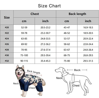 Winter Warm Dog Jacket For Large Dogs Waterproof Big Dog Jumpsuit Clothes Labrador Doberman Coat Clothing For Medium Large Dogs