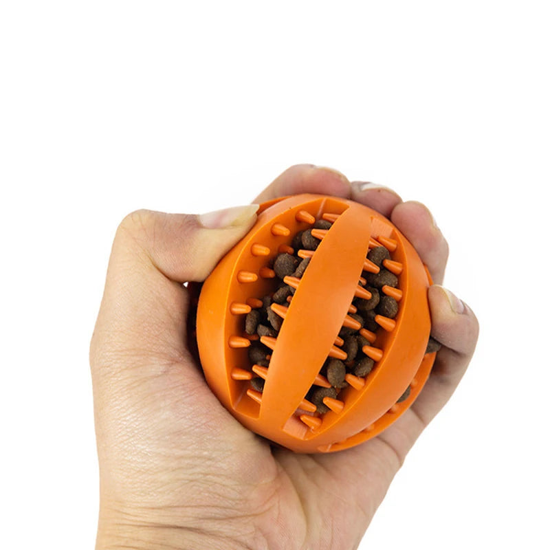 Pet Rubber Leaking Balls Toy  for Small Large Dogs Treat Balls with Rope Puppy Chewing Bite Resistant Toys Dog Accessories