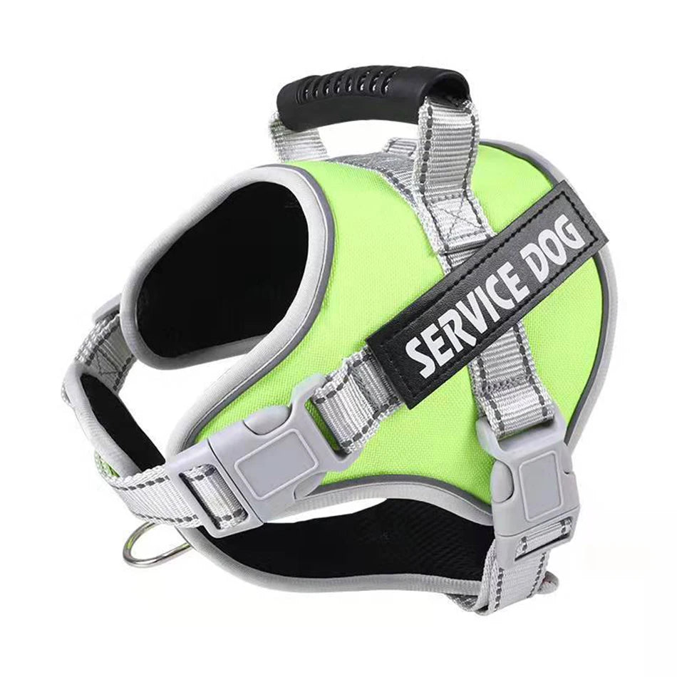 Personalised Big Dog Harness With Rubber Handle Adjustable K9 Dog Vest Service Dog Harness for Large Dog Walking Dog Accessories