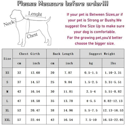 Waterproof Dog Jacket Pet Clothes Dog Coat Puppy Warm Overalls Chihuahua French Bulldog Costume High Collar Sweatshirt Winter