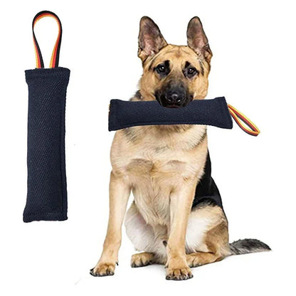 Dog Bite Tug Toy Pet Training Biting Stick with Strong Handle for Fetch & Puppy K9 Training Pull Toy for Medium Large Dogs